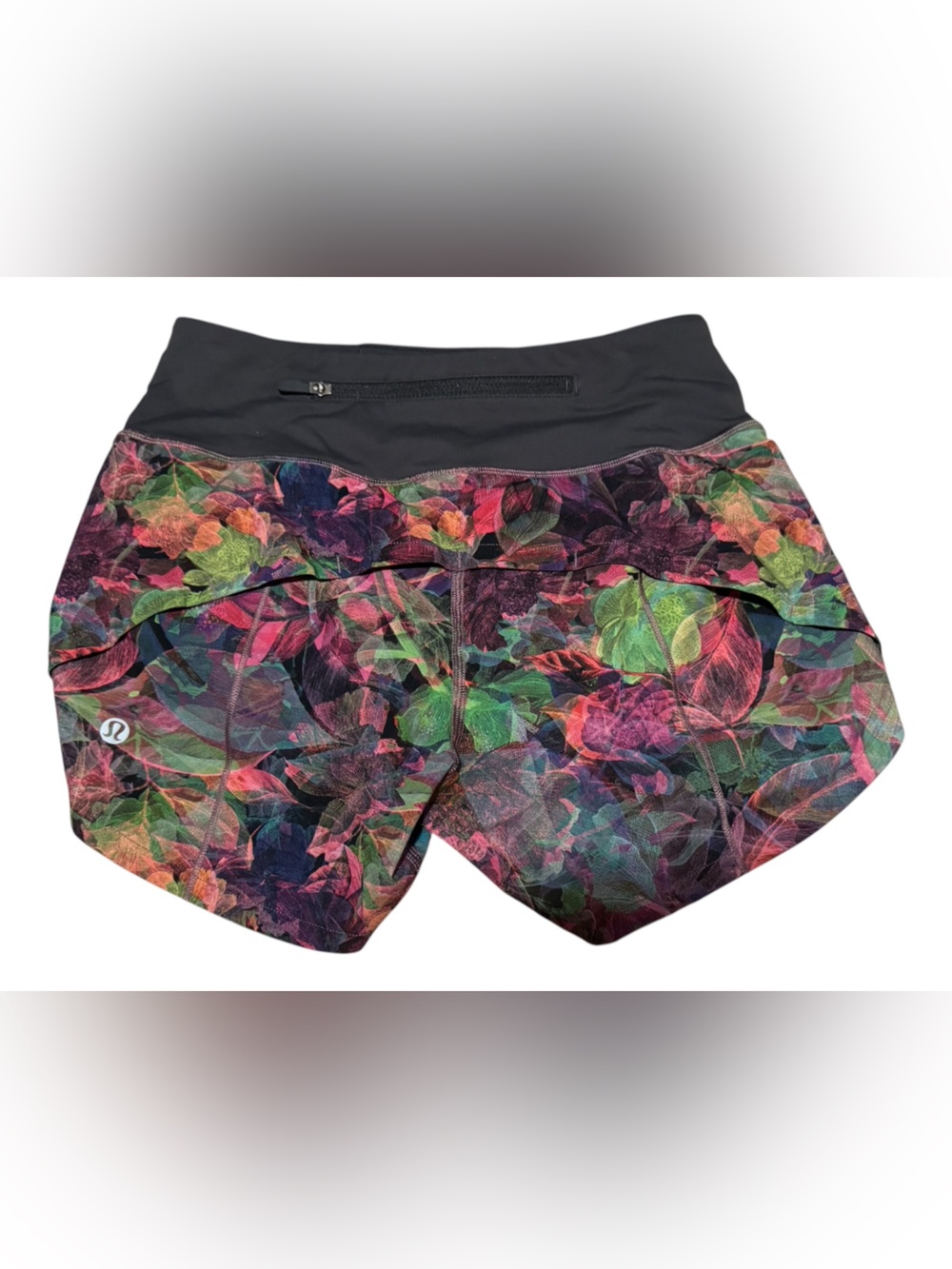 Lululemon Speed Up Shorts Size 0 Vivid Floral Tone Multi Low Rise Lined - Picture 2 of 5
